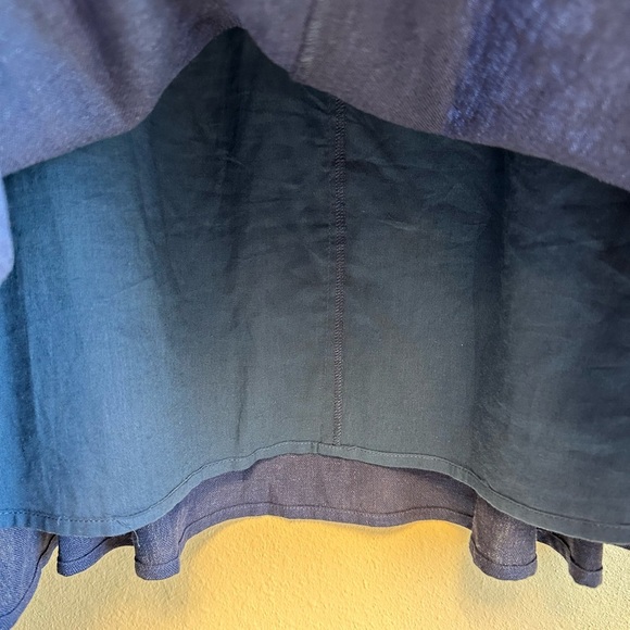 ModCloth Sleeveless Navy Blue Linen Blend Dress Size 14 NEW - Picture 6 of 9